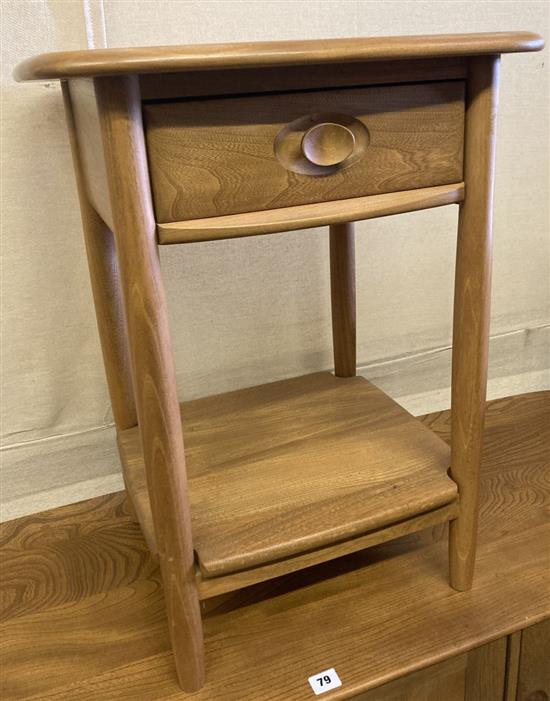 An Ercol light elm two tier occasional table, width 49cm, depth 43cm, height 65cm